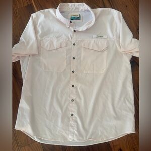 Magellan Outdoors Fishing Men's Pink Stripe Button Down 3XL Relaxed